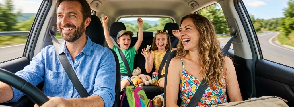 Famille en voiture